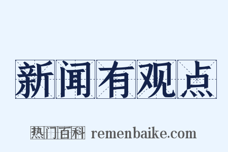 新闻有观点是什么意思的图片